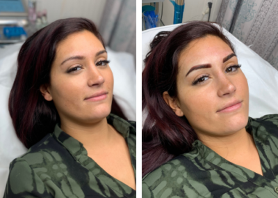 before and after microblading