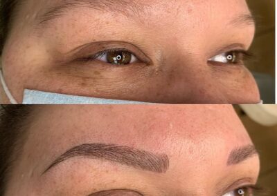 before and after microblading