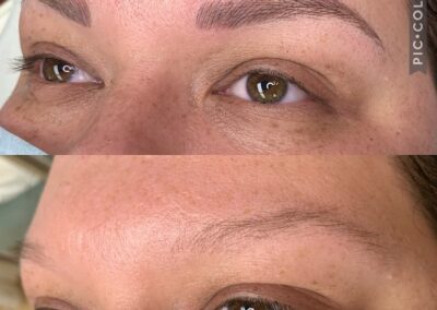 before and after microblading